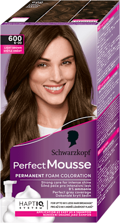 barva na vlasy Světle hnědý 600 Schwarzkopf Perfect Mousse