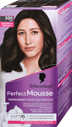 Trajna barva za lase 300 Črno rjava Schwarzkopf Perfect Mousse