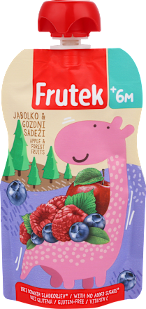 Voćna kašica jabuka šumsko voće pouch 6+ mj. Frutek