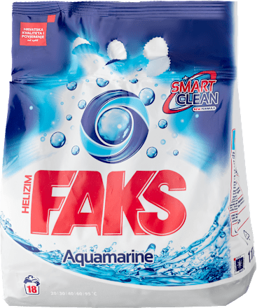 Aquamarine praškasti deterdžent za pranje rublja Smart Clean, 18 pranja FAKS