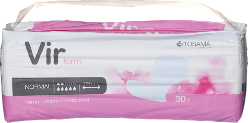 Predloge za inkontinenco, normal, 53 cm Vir form