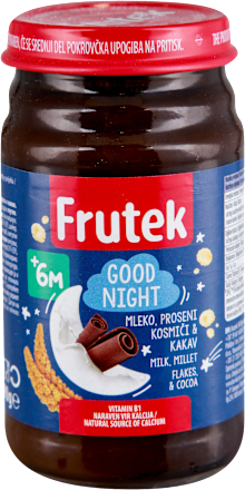GOOD NIGHT mlečna kašica sa prosenim pahuljicama i kakaom, od 6. meseca Frutek