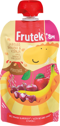 Kašica iz jabolk, banan in višenj z žiti, od 8. meseca Frutek