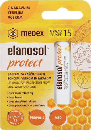 Balzam za ustnice Elanosol Protect, ZF 15 Medex