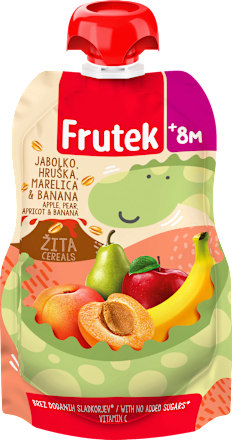 Voćna kašica sa žitaricama od cjelovitog zrna, 8+mj. Frutek