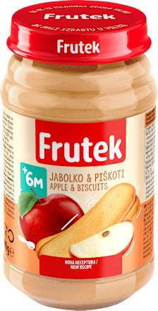 Voćna kašica od jabuke s kolačima, 6+mj. Frutek