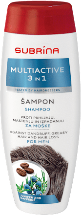 Moški šampon Multiactive 3v1 SUBRiNA