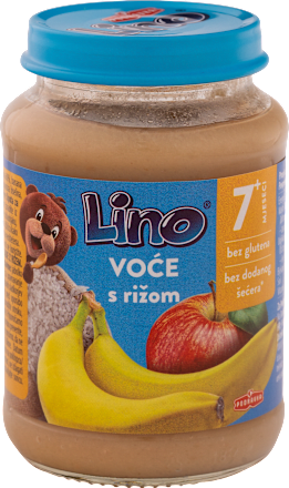 Kašica s voćem i rižom, 7 + mj. Lino