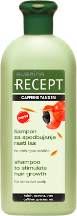 Šampon za spodbujanje rasti las, s kofeinom SUBRiNA RECEPT
