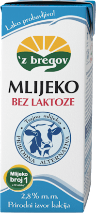 Mlijeko bez laktoze 2,8 % m.m. 'z bregov