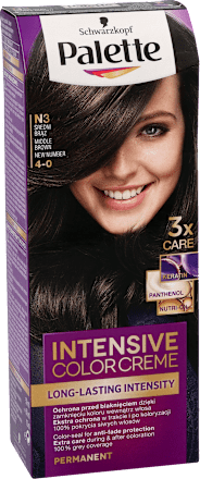 Farba do włosów N3 Średni Brąz Palette INTENSIVE COLOR CREME