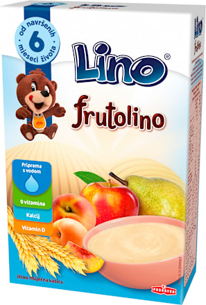frutolino - instant pahuljice od žita, voća i mleka, od 6. meseca Lino