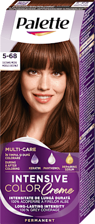 Vopsea permanentă 5-68 Castaniu Mediu Palette INTENSIVE COLOR CREME