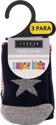 super kids dječje čarape, veličina 2 – Zvijezda, 3 para  JADRAN ČARAPE