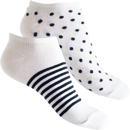 Women ženske stopalice, veličina 35 – 38 – Točkice, 2 para JADRAN ČARAPE