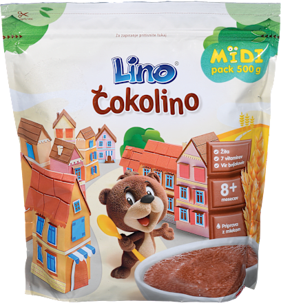 Čokolino MIDI pack - instant pahuljice od žita i čokolade, od 8. meseca Lino
