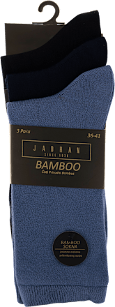 Bamboo sokne, veličina 36 – 41 – Tamnoplava, crna i plava, 3 para JADRAN ČARAPE