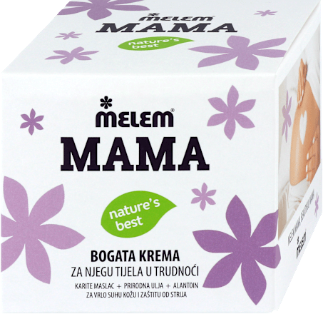 Bogata krema za njegu tijela u trudnoći Melem