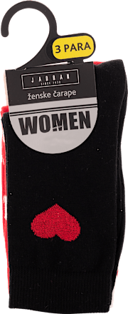 Women ženske čarape Walk, veličina 39 – 41 – Srce, 3 para JADRAN ČARAPE