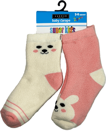 super kids dječje čarape medo – Roza, veličina 0, 2 para JADRAN ČARAPE