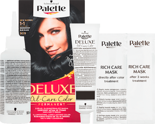 Barva za lase 1-1 Modro Črna Palette DELUXE