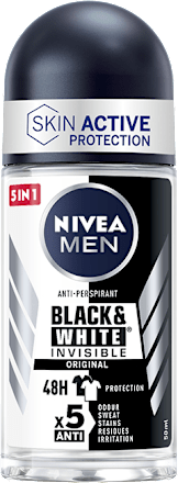 Deodorante roll-on Black & White Invisible Original NIVEA MEN