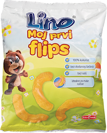Moj prvi flips s koruzo, brez glutena Lino