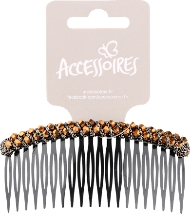 Ukosnica za kosu sa srebrnim cirkonima – crna  ACCESSOIRES