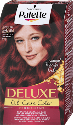 Barva za lase 6-888 Ognjeno Rdeča Palette DELUXE