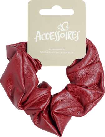 Scrunchy gumica za kosu – kožna bordo ACCESSOIRES