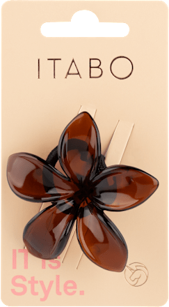Gumica za kosu s cvijetom – smeđa ITABO