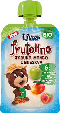 frutolino EKO kašica jabuka, mango, breskva, 6+ mj. Lino
