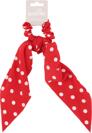 Gumica za kosu s trakom – crvena ACCESSOIRES