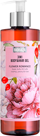 Gel za prhanje 3v1 Body&Hair Flower Romance  Biobaza