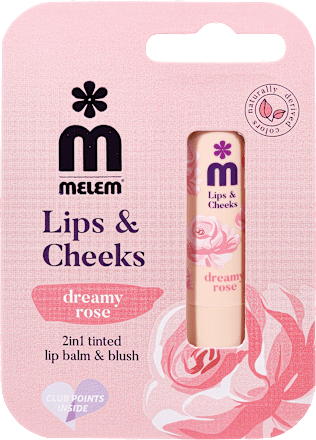 Balzam za ustnice in rdečilo za lica 2v1 Dreamy Rose Melem