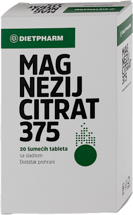 Magnezij citrat 375, šumeće tablete sa sladilom - dodatak prehrani DIETPHARM