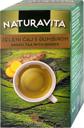 Zeleni čaj s đumbirom, 20 vrećica NATURAVITA