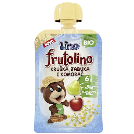 frutolino organska kašica - kruška, jabuka i komorač, od 6. meseca Lino