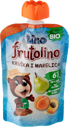 frutolino EKO kašica kruška i marelica – 6+ mj. Lino