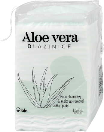 Aloe vera blazinice za uklanjanje šminke i čišćenje lica Lolete