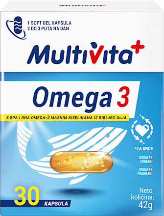 Omega 3 kapsule sa EPA i DHA Omega-3 masnim kiselinama iz ribljeg ulja Multivita