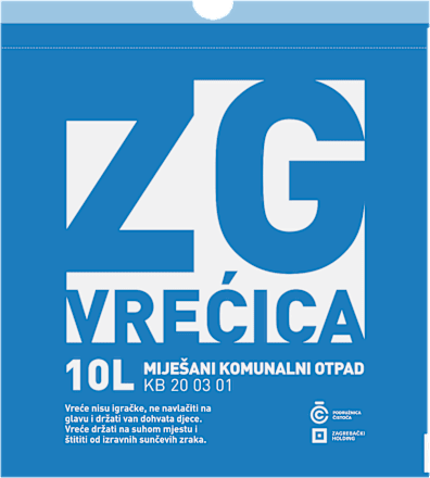 Vrećice za miješani komunalni otpad 10 l ZAGREBAČKI HOLDING