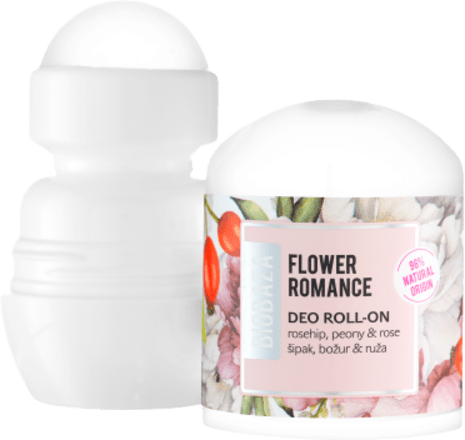 FLOWER ROMANCE DEO-ROLL ON  -  šipak, božur & ruža Biobaza
