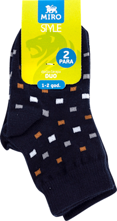 Style Duo dječja čarapa, veličina 2, 1 – 2 god., 2 para  MIRO