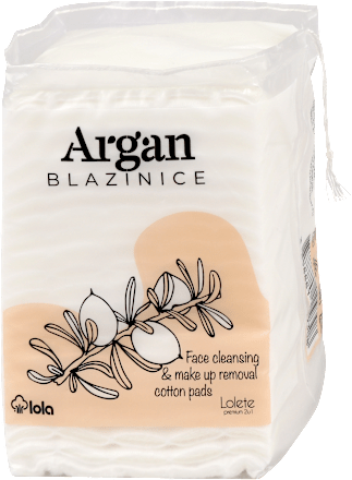 Argan blazinice za uklanjanje šminke i čišćenje lica Lolete