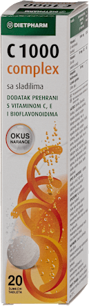 C 1000 complex sa sladilima - dodatak prehrani s vitaminom C, E i bioflavonoidima, okus naranče  DIETPHARM