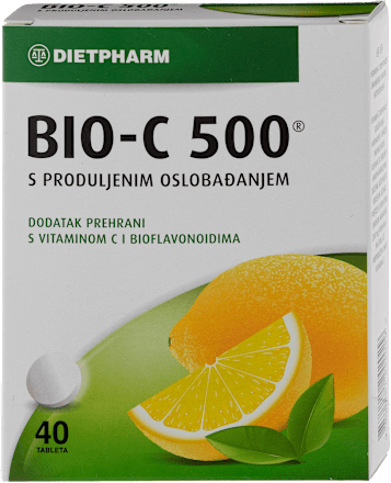 BIO-C 500 - dodatak prehrani s vitaminom C i bioflavonoidima DIETPHARM