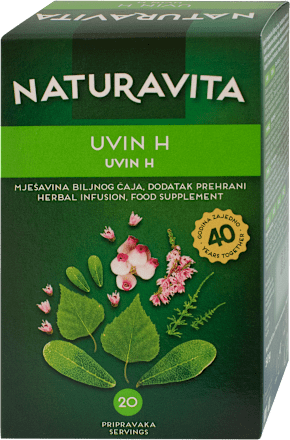 Uvin H biljni čaj, 20 vrećica NATURAVITA