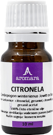 Eterično ulje – Citronela aromara