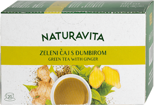 Zeleni čaj s đumbirom, 20 vrećica NATURAVITA